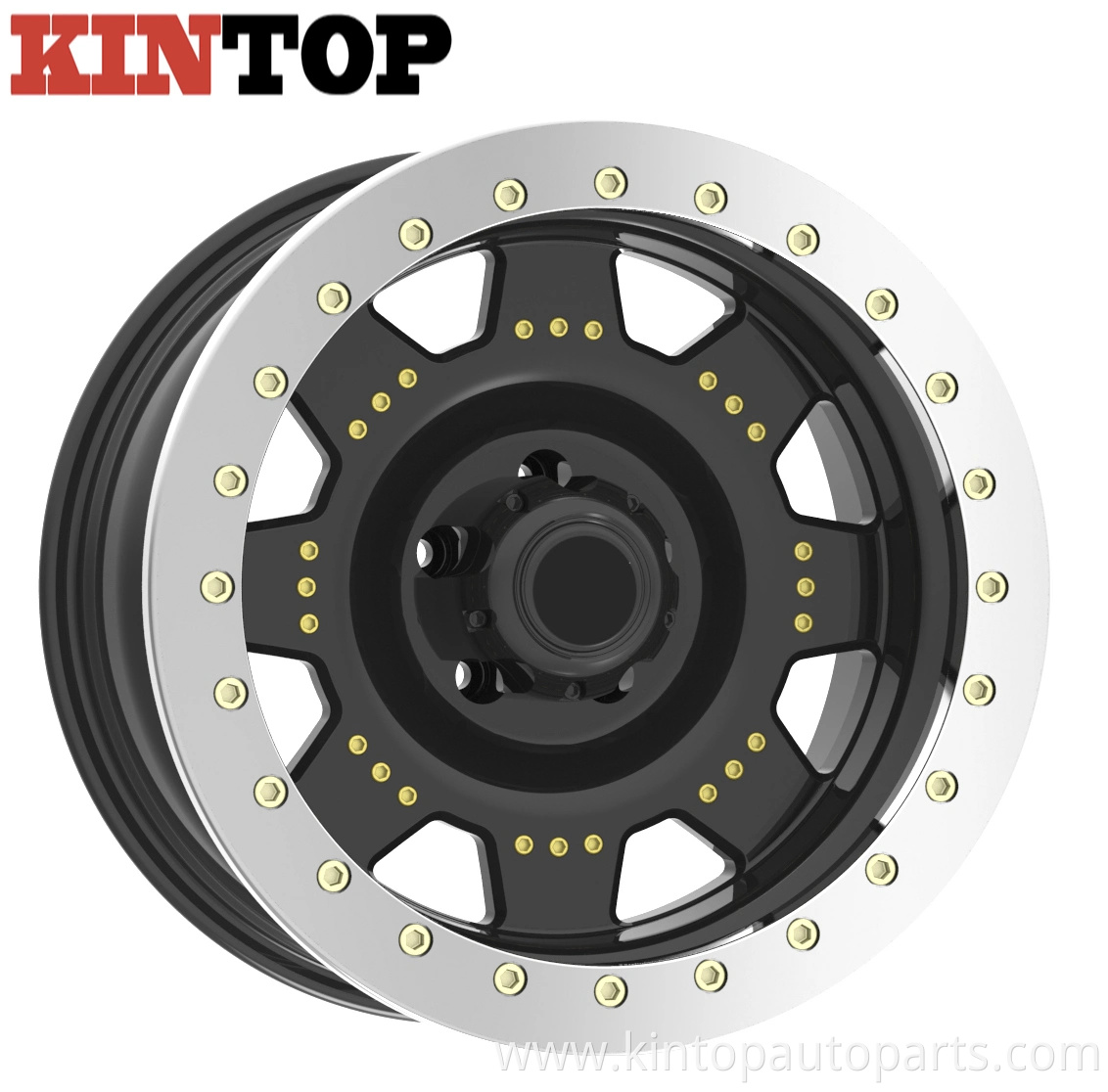 8 Spoke 126 Matt Black 4x4 Off Road For Car Steel Wheel Rim3